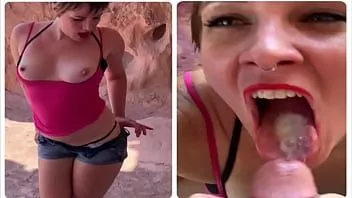 Jouer Remplir sa bouche de sperme après une baise hard dans une grotte au Mexique