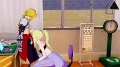 Reproduzir Punheta rápida com o adolescente loiro Edward Winry do Full Metal Alchemist
